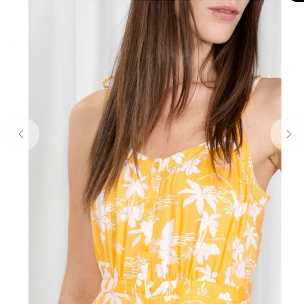 & Other Stories Tropical Yellow and White Floral Sundress - Picture 11 of 11